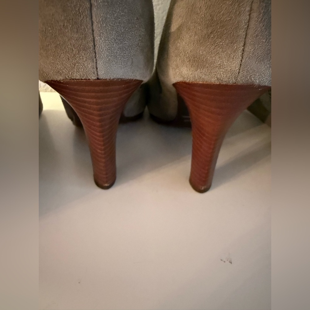 COLE HAAN x Nike Air Grey Suede Tall Heeled Boots / Womens Size 6.5B - Picture 12 of 16